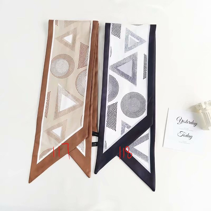 Woman Head Hair silk Tie Scarf