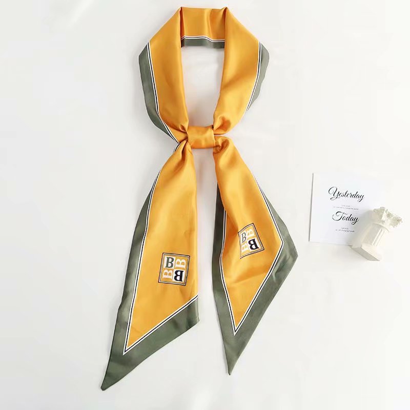 Woman Head Hair silk Tie Scarf