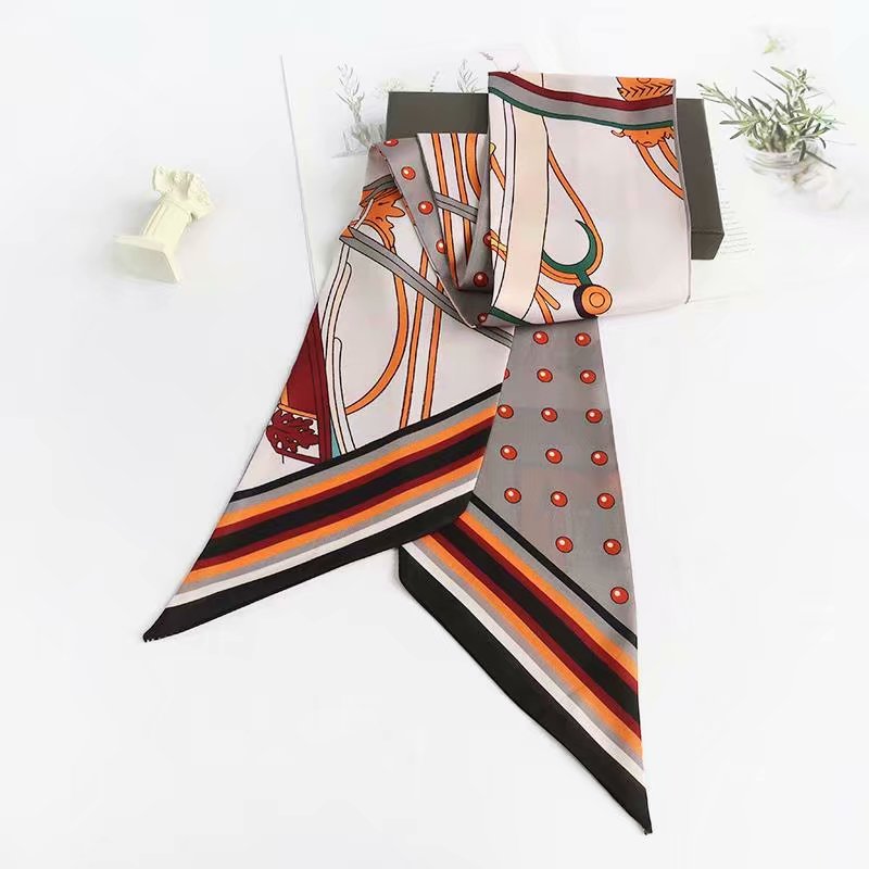 China Silk Satin Headband Hair Tie Scarf for Women
