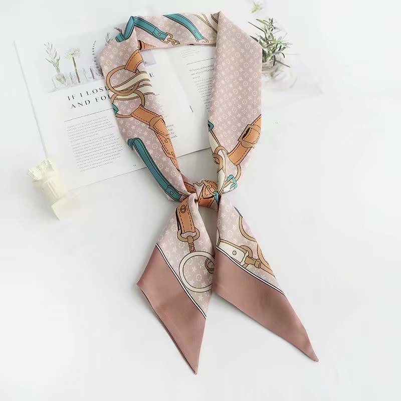 China Silk Satin Headband Hair Tie Scarf for Women