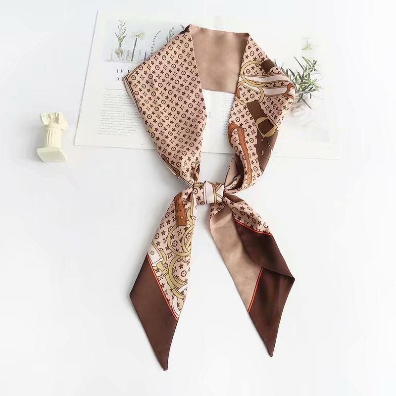 China Silk Satin Headband Hair Tie Scarf for Women