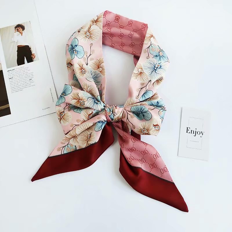 Wholesale Silk Satin womaen Headband Hair Tie Scarf