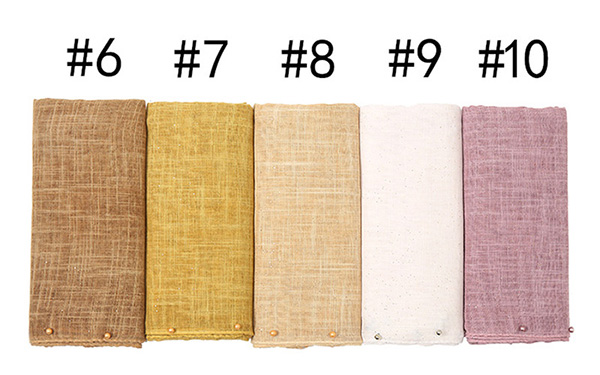 Supply cotton turban women sprinkled gold pearl scarf shawl supplier