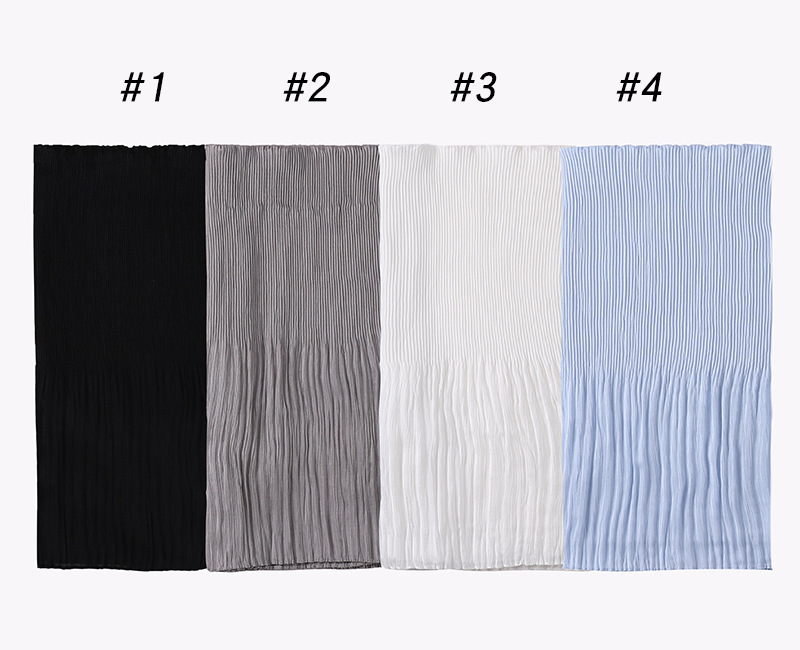 Wholesale Hend scarves women crumpled pearl chiffon scarf manufacturer online sale