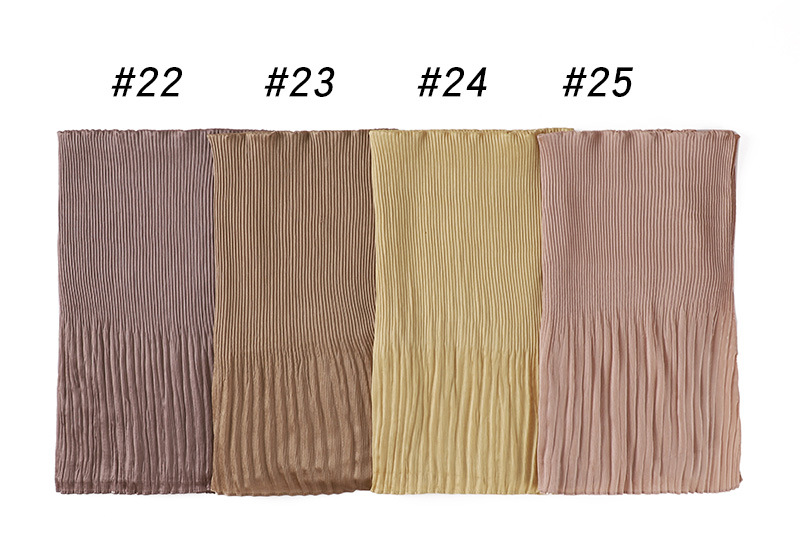 Wholesale Hend scarves women crumpled pearl chiffon scarf manufacturer online sale