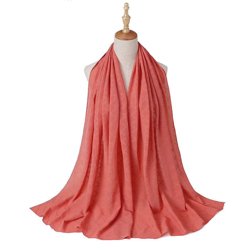Wholesale hijab Scarf Women crumpled pearl chiffon scarf China sales