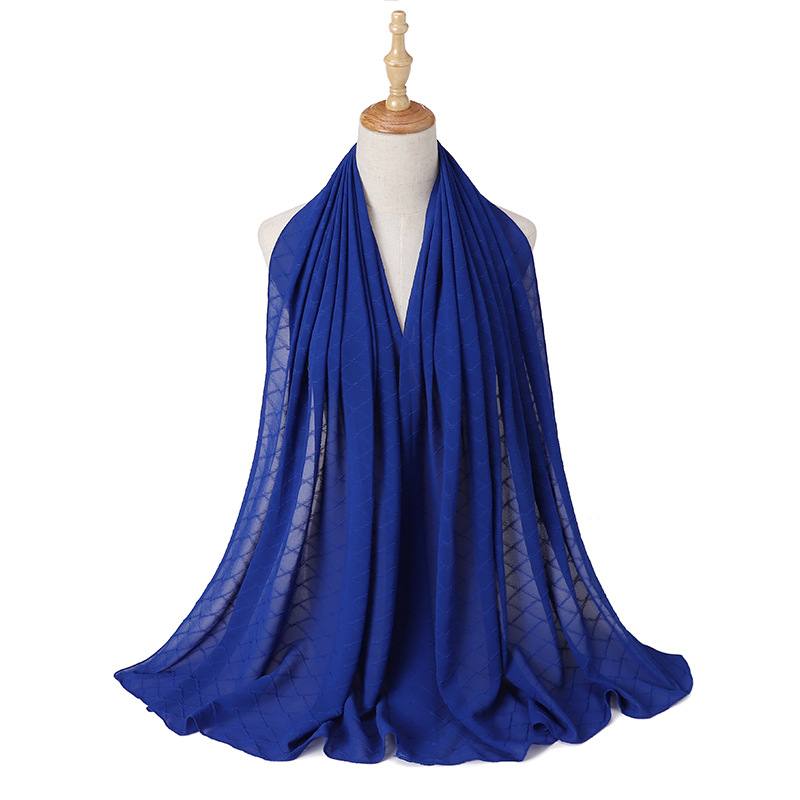 Wholesale hijab Scarf Women crumpled pearl chiffon scarf China sales