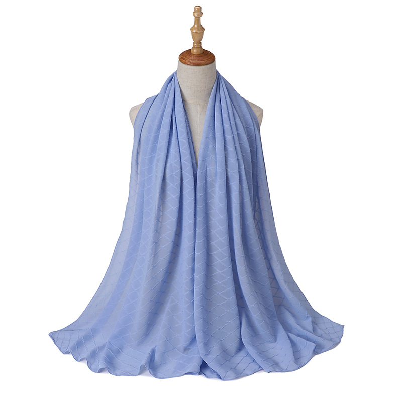 Wholesale hijab Scarf Women crumpled pearl chiffon scarf China sales
