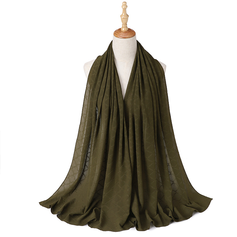 Wholesale hijab Scarf Women crumpled pearl chiffon scarf China sales