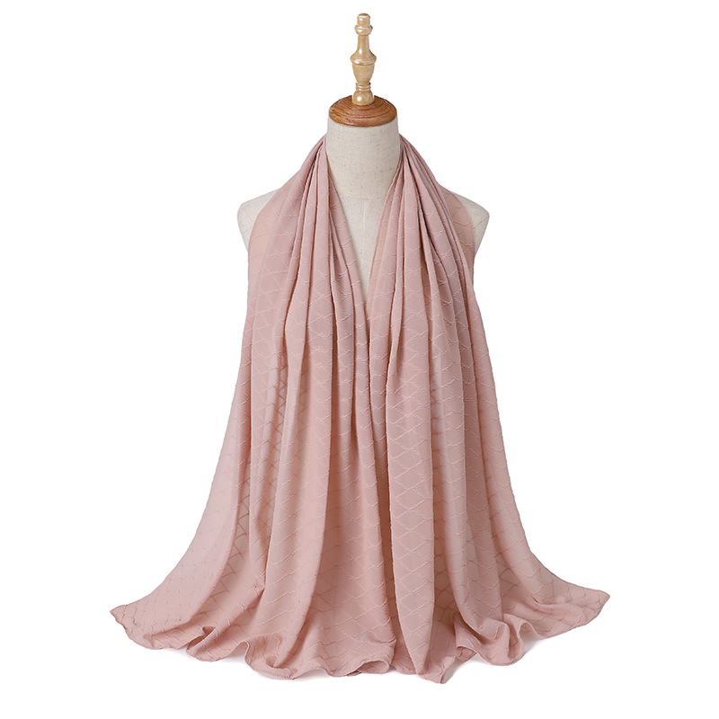 Wholesale hijab Scarf Women crumpled pearl chiffon scarf China sales