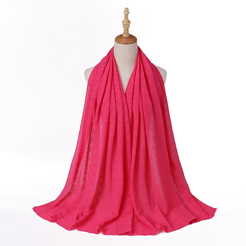 Wholesale hijab Scarf Women crumpled pearl chiffon scarf China sales