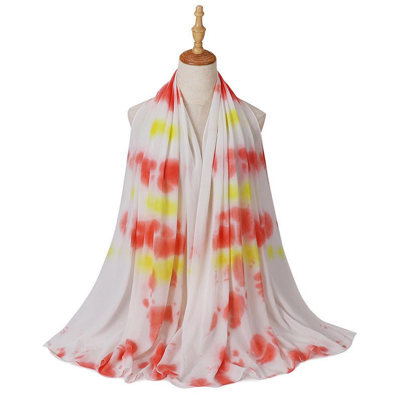 Wholesale hijab Scarf women pearl chiffon color scarf usa supply