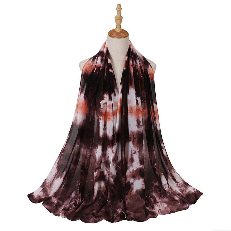 Wholesale hijab Scarf women pearl chiffon color scarf usa supply