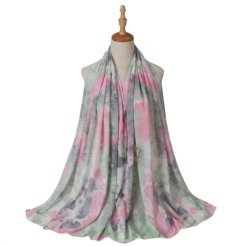 Wholesale hijab Scarf women pearl chiffon color scarf usa supply