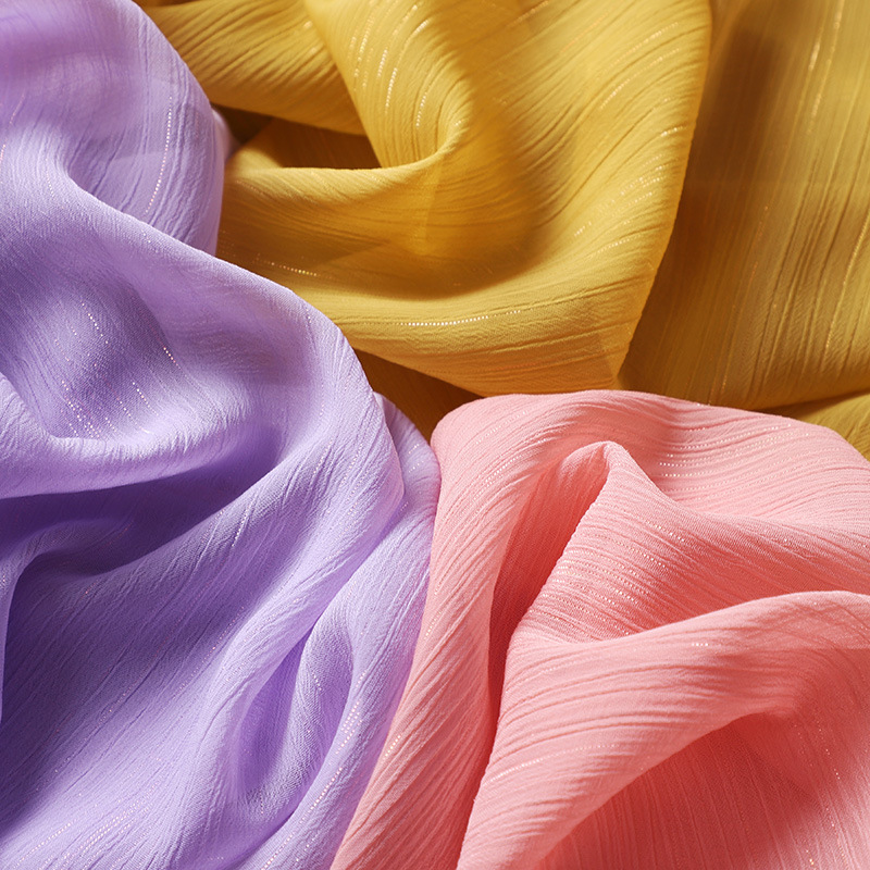 Wholesale hijab Scarf gold silk natural wrinkled chiffon scarf uk supply
