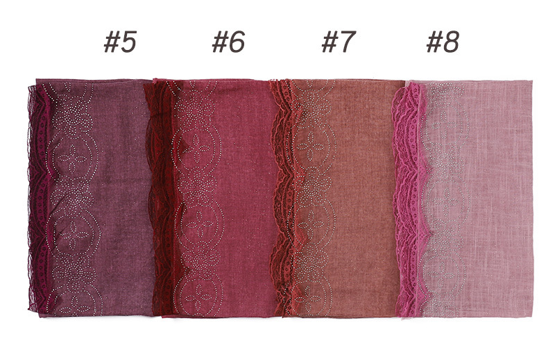 Wholesale scarves Indonesian hijab scarf women lace hot drilling supplier