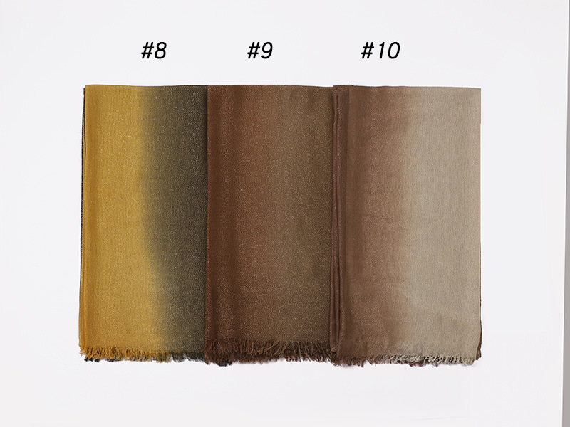 Wholesale scarf gold silk hand-painted gradient cotton ladies shawl supply