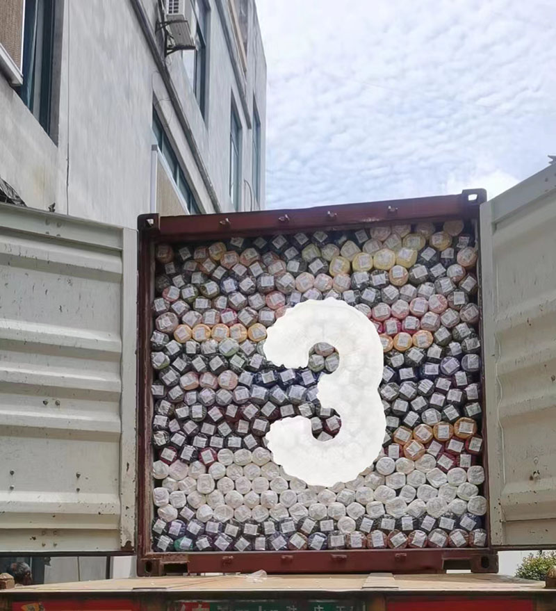 3 cabinets of pearl chiffon scarf fabric shipped to Canada