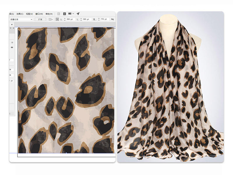 Wholesale leopard print shawl printed scarf women polyester scarf manufacturer