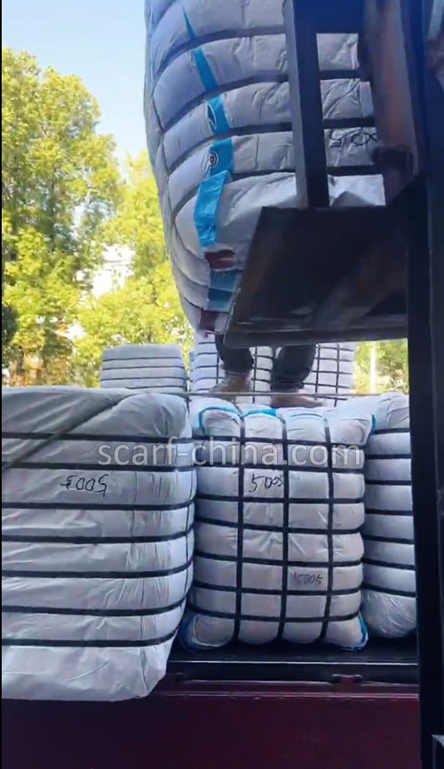 14000 pearl chiffon scarves shipped to United States