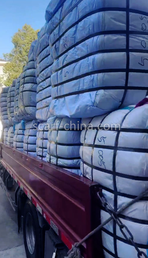 14000 pearl chiffon scarves shipped to United States