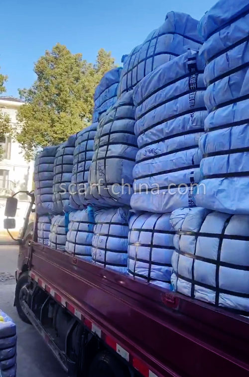 14000 pearl chiffon scarves shipped to United States