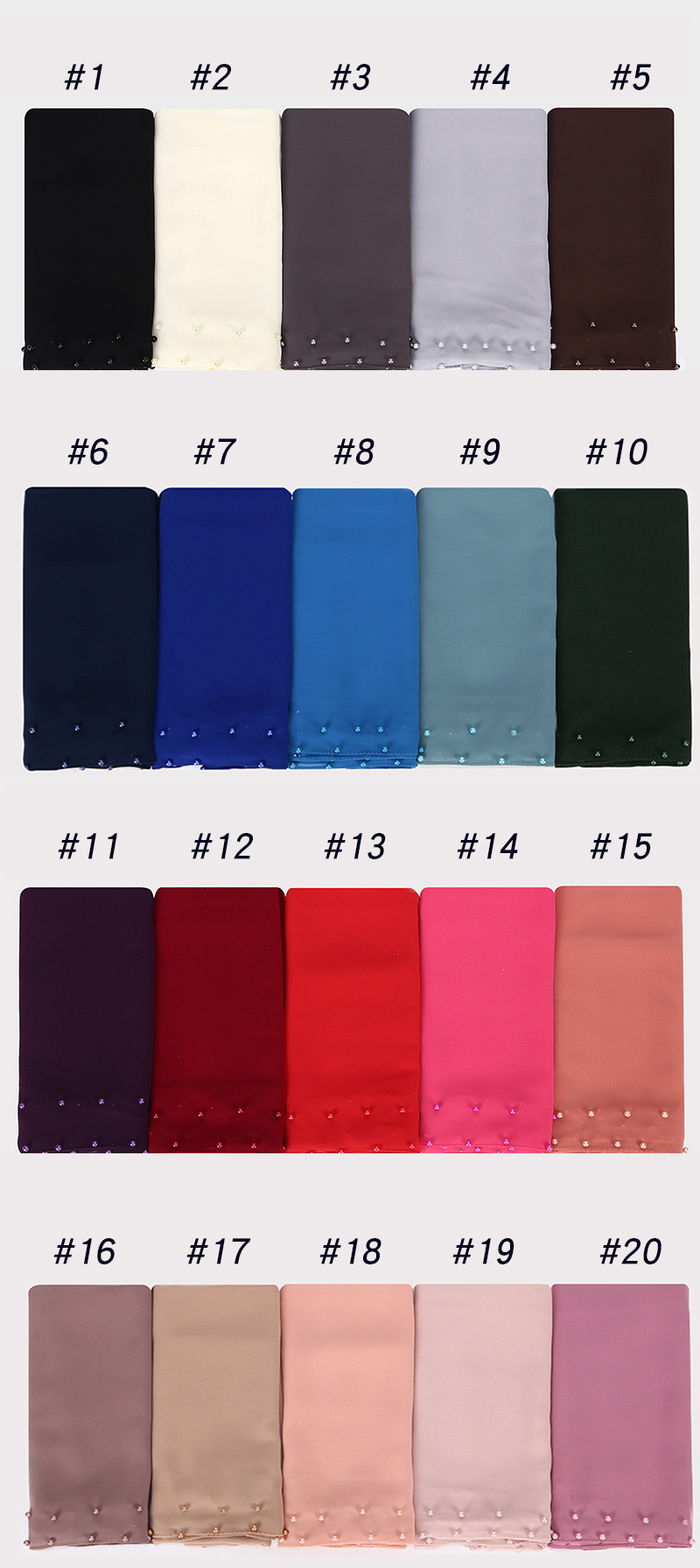 Wholesale Hijab Pearl Beads Headscarf