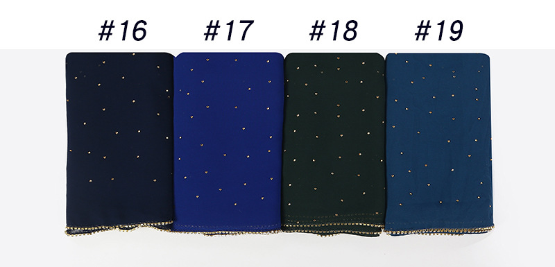 Wholesale Pearl chiffon diamond headscarf