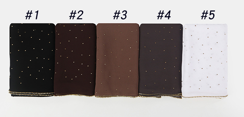Wholesale Pearl chiffon diamond headscarf