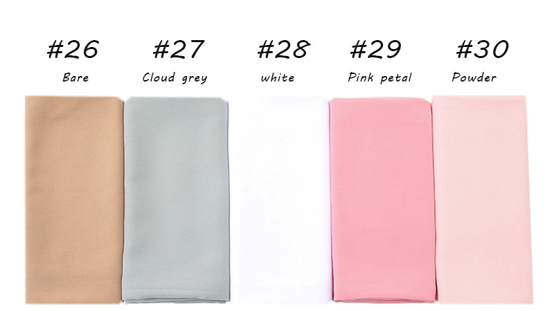 Wholesale Solid pearl chiffon scarf