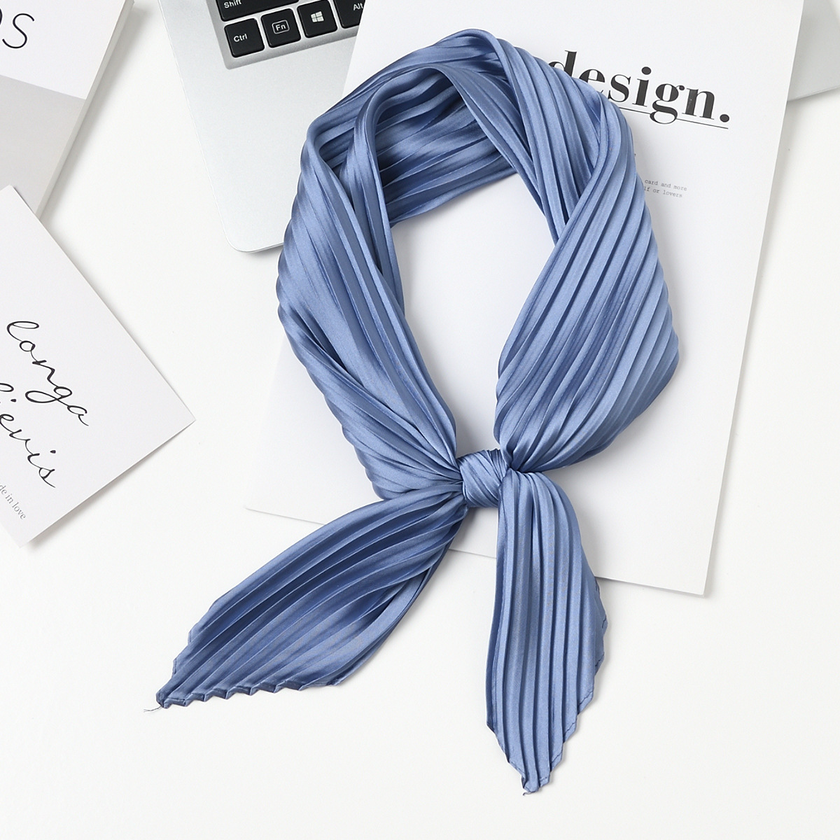 Wholesale silk pleated scarf bulk