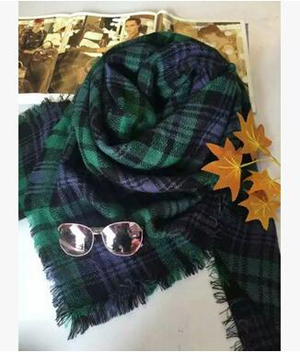 Imitation cashmere cape square grid scarf wholesale