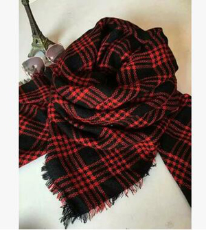 Imitation cashmere cape square grid scarf wholesale