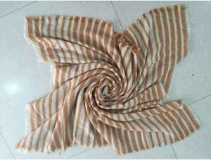 Striped shawl tassel square hitting scene scarf wholesale