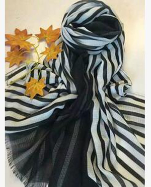 Female jacquard stripe scarf wholesale