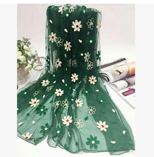 Hand embroidery double embroidered scarves wholesale