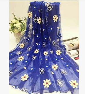 Hand embroidery double embroidered scarves wholesale