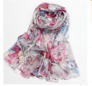 Abstract large flower joker chiffon scarves wholesale