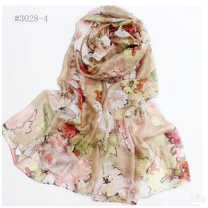 Abstract large flower joker chiffon scarves wholesale