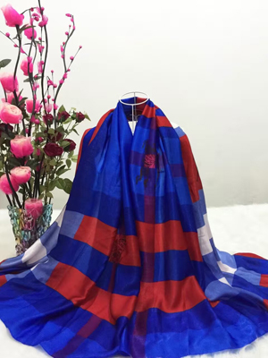 Female butterfly color printed pure silk scarves wholesale