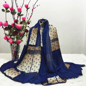 Female stripe color silk scarves wholesale