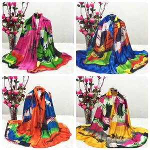 Female painting dyeing silk scarves wholesale