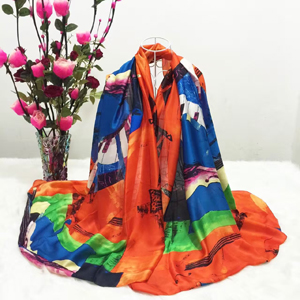 Female painting dyeing silk scarves wholesale