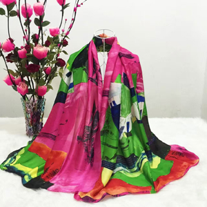 Female painting dyeing silk scarves wholesale
