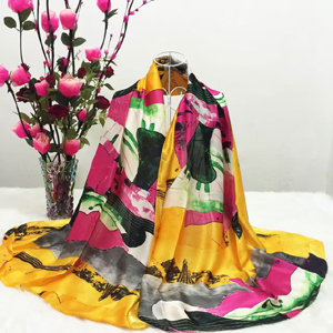 Female painting dyeing silk scarves wholesale
