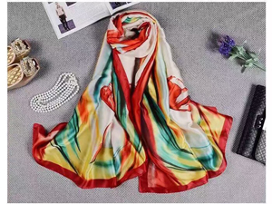 Lotus dyeing silk scarves wholesale