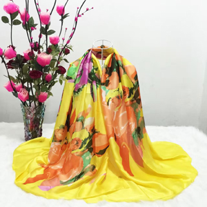 Lotus dyeing silk scarves wholesale