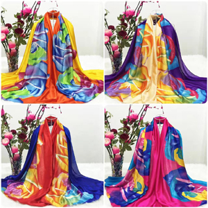 Lotus dyeing silk scarves wholesale