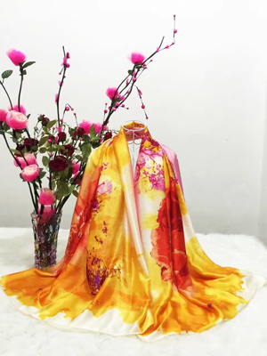 Female gorgeous silk scarves wholesale