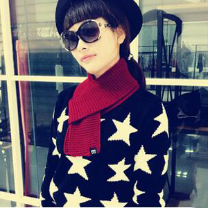 Joker color pure wool knitting scarf wholesale
